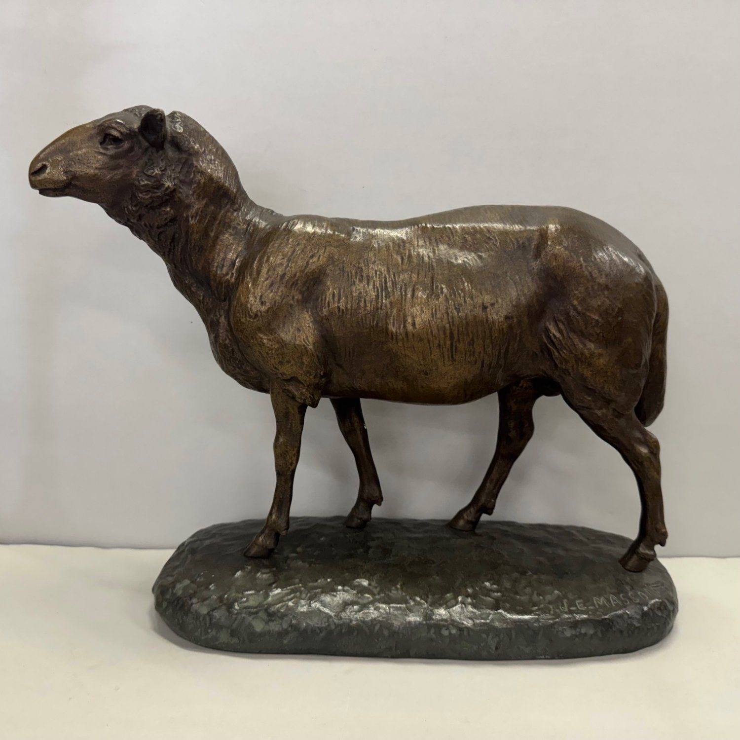 A French Bronze Sheep Figure 