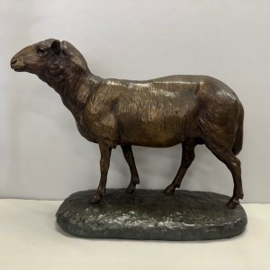 A French Bronze Sheep Figure 