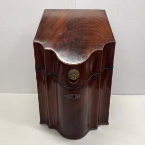 A George III Serpentine Shape Fitted Knife Box 