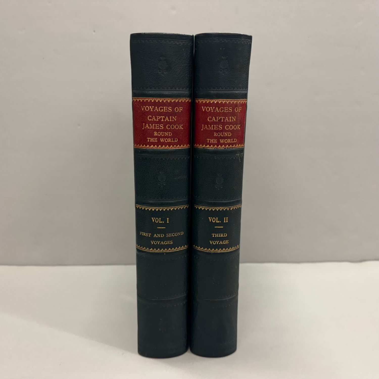 A 2 Volume Set of the 'Voyages of Captain James Cook Around the World'