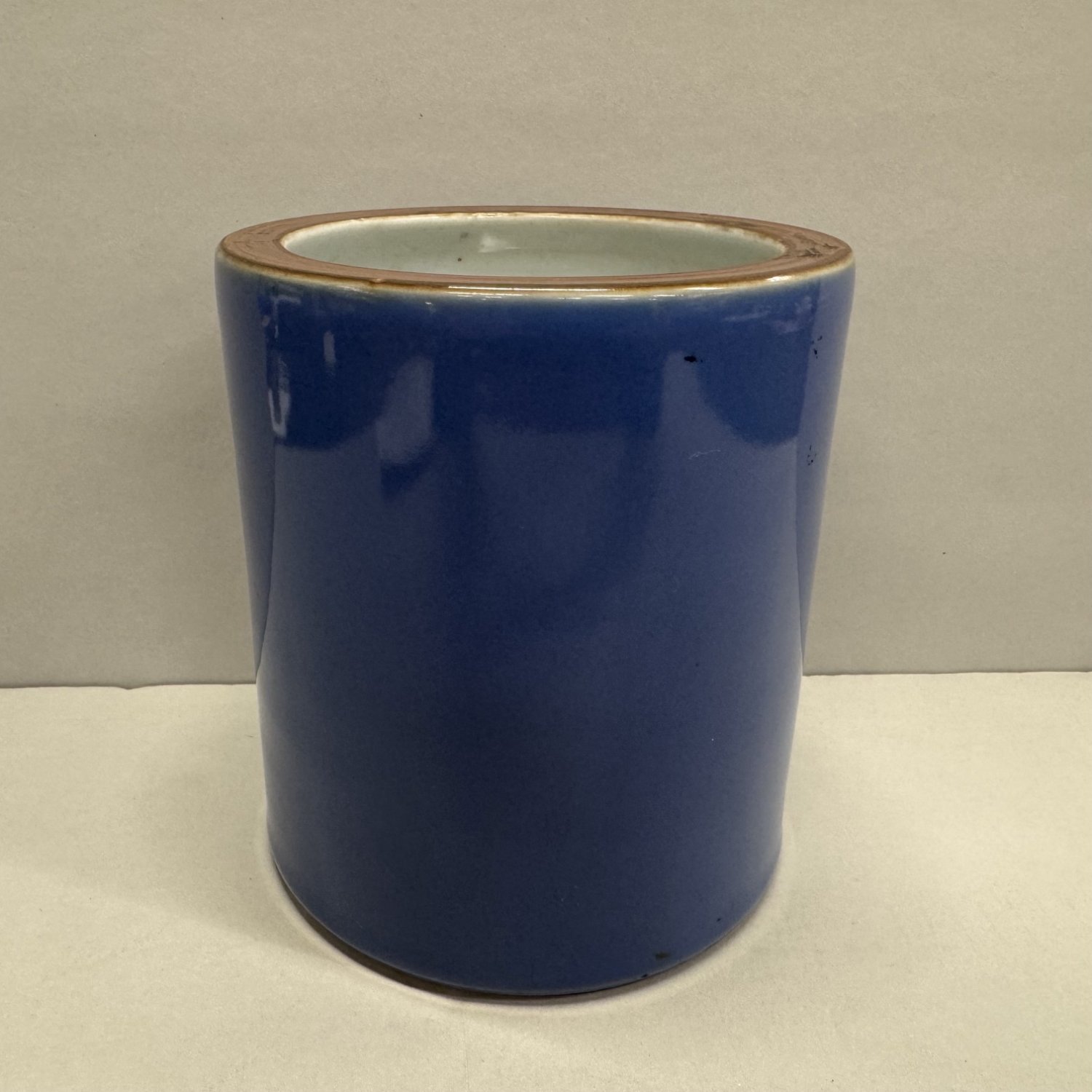 A Chinese Qing Dynasty Blue Glaze Vase