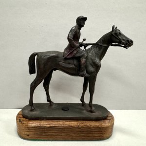 A 19th Century Bronze Horse & Jockey 
