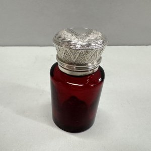A Victorian Sterling Silver Perfume Bottle