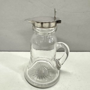 A Sterling Silver Mounted Cut Crystal Whisky Jug