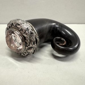 A 19th Century Scottish Rams Horn Snuff Mull 