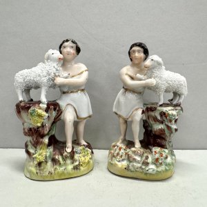 A Pair of Staffordshire Figurines
