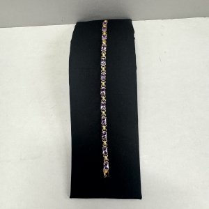A lovely Italian 14ct. Gold Amethyst Bracelet.