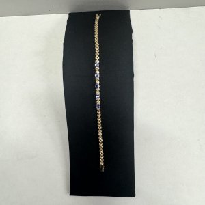 A 14ct. Gold Sapphire Bracelet.