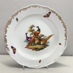 A Meissen Plate with Gilt Highlights.