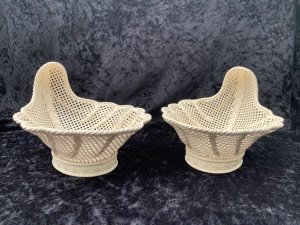 Rare pair of Wedgwood creamware Imperial Queensware baskets