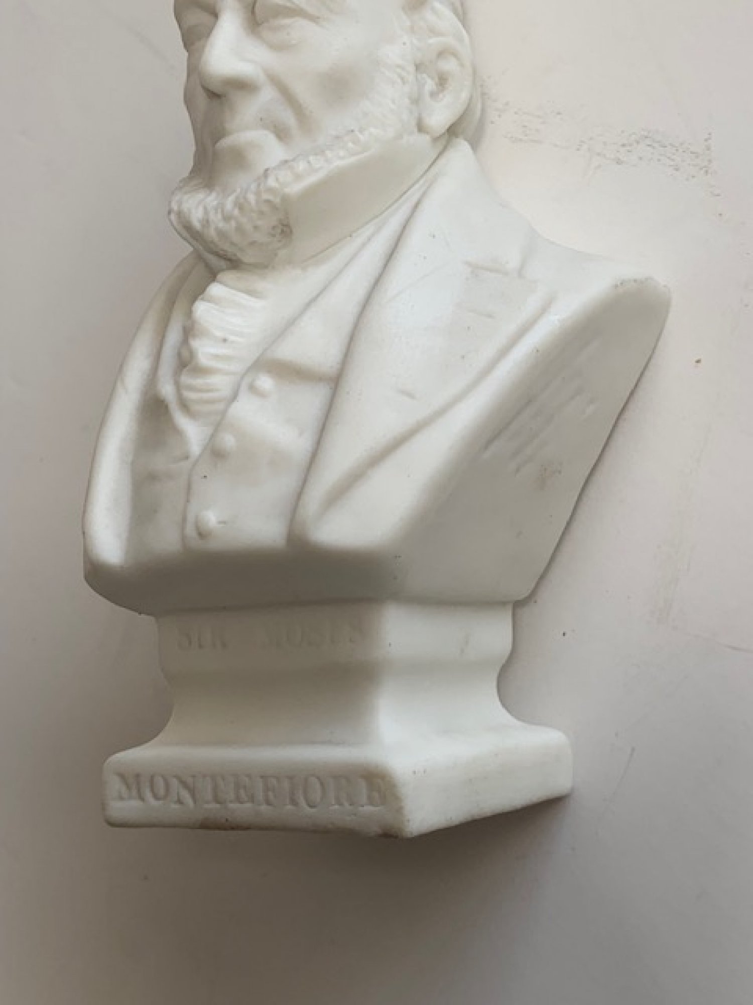 Sir Moses Montefiore pair of miniature parian busts