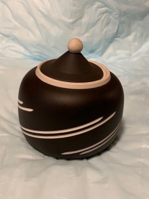 Wedgwood black jasper covered pot