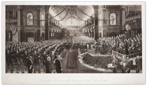 H.R.H. The Duke of Cornwall and York Opening the First Commonwealth Parliament of Australia May 9th 1901.