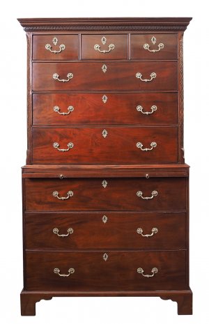 George IIIrd period mahogany chest on chest c1780