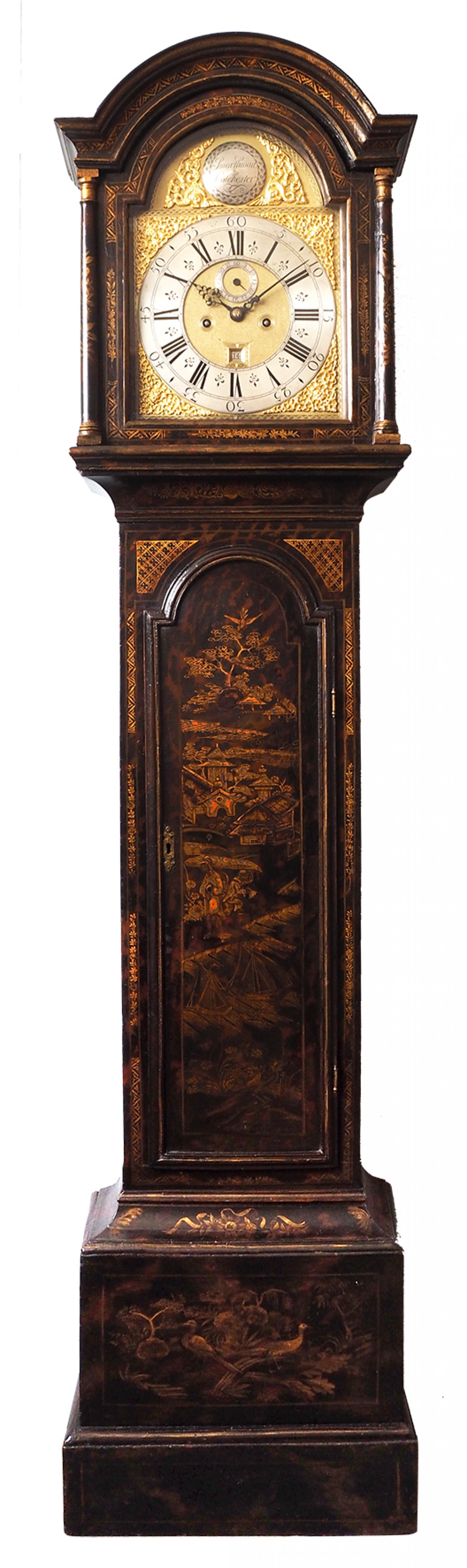 Early 18th Century Chinoiserie longcase clock c1730