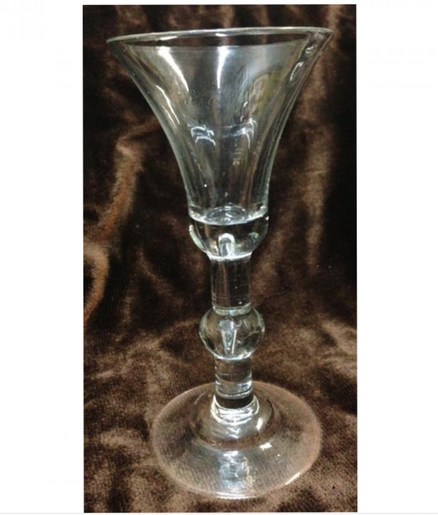 1202-4   English George I baluster wine glass