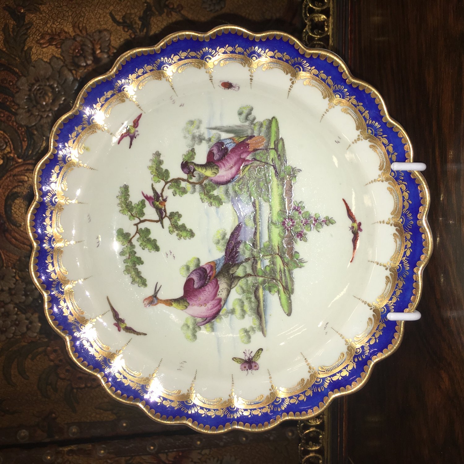 18th Century Worcester Plate in the Lord Rodney pattern c1775