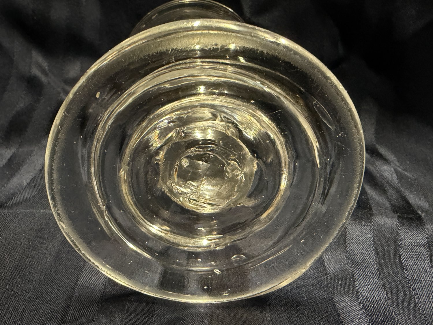 George II step-footed firing glass 