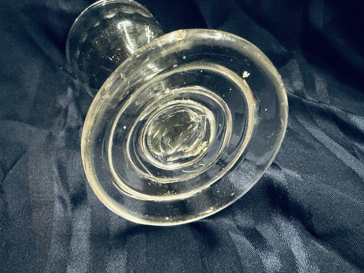 George II step-footed firing glass c1745-55