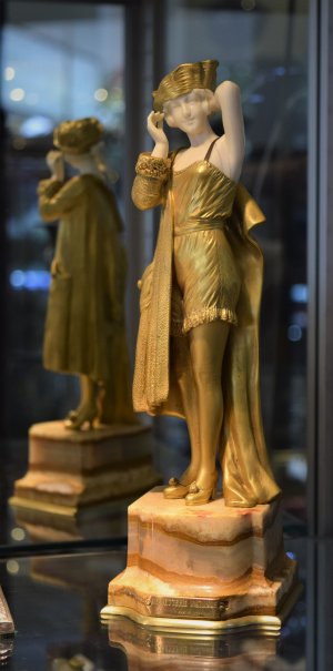 Bronze, Ivory & Alabaster Figure