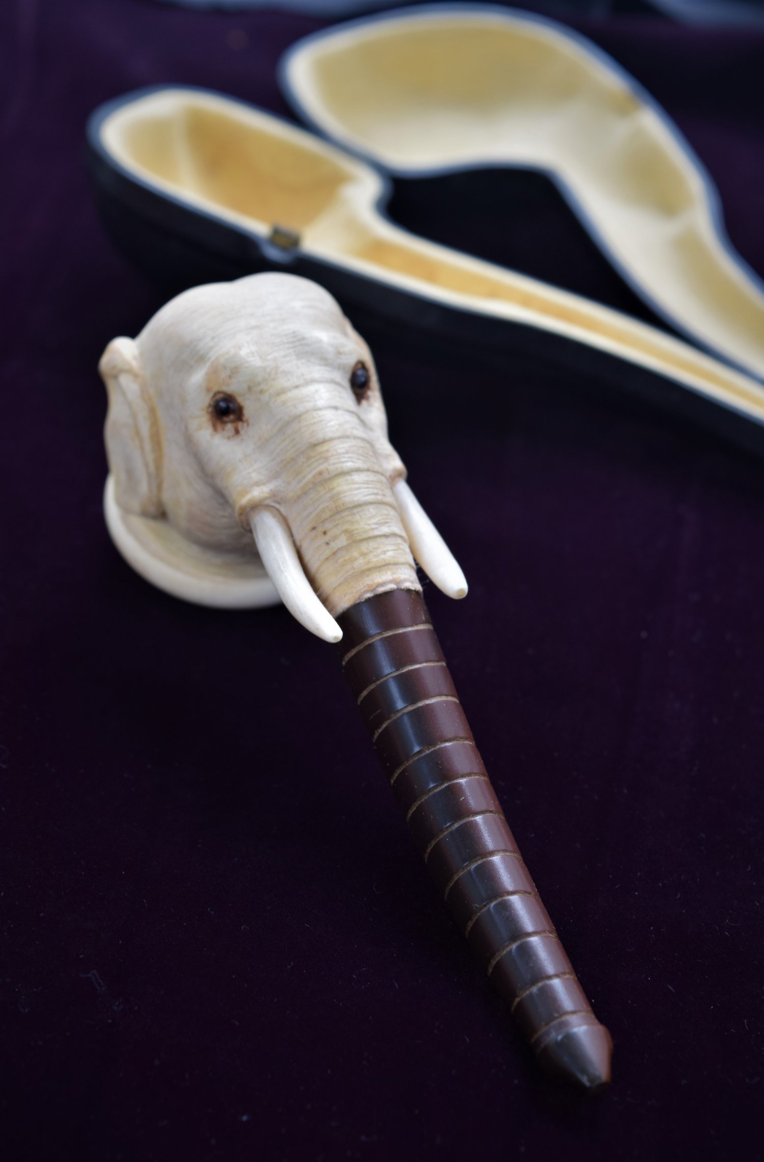 Meerschaum & Ivory Elephant Pipe