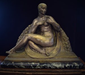 Joe Descomps Bronze Sculpture 'Scent of the Rose'