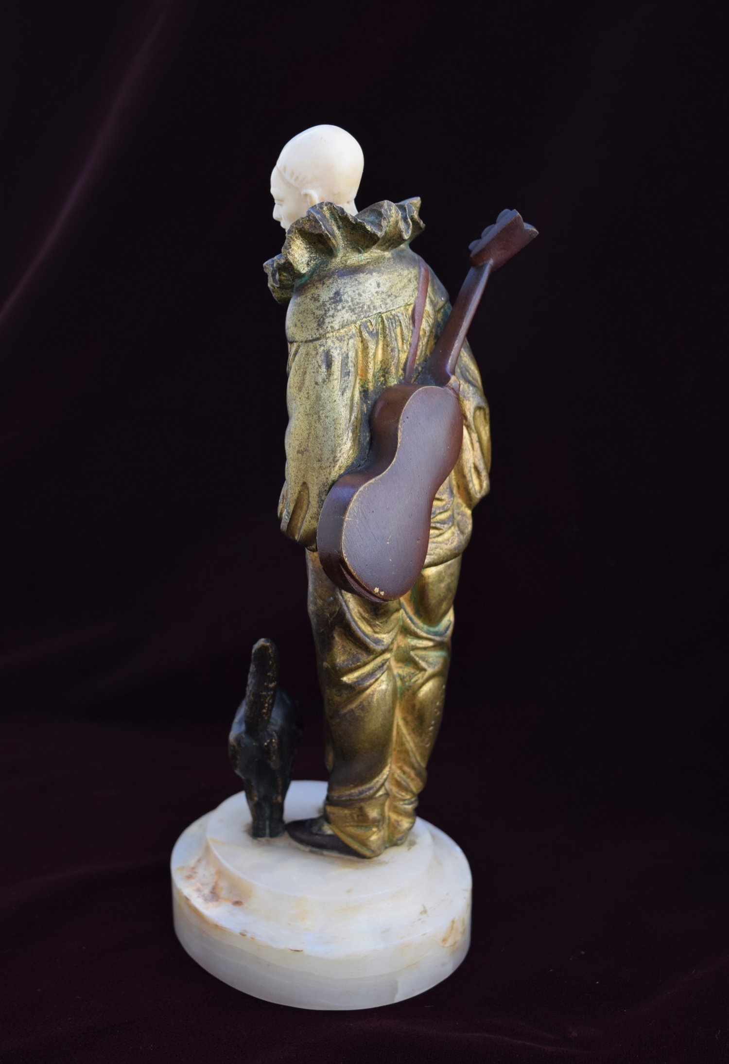 Pierrot in Bronze & Ivory by Omerth