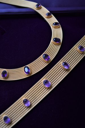 Amethyst Collar & Matching Bracelet
