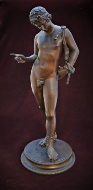 19th Century Grand Tour Bronze Figure of Narcissus