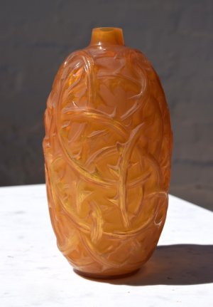 René Lalique “Ronces” Butterscotch Vase