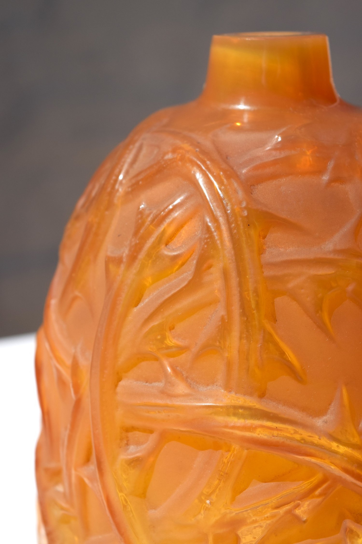 René Lalique “Ronces” Butterscotch Vase