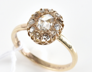 Rose Cut Diamond Cluster Ring