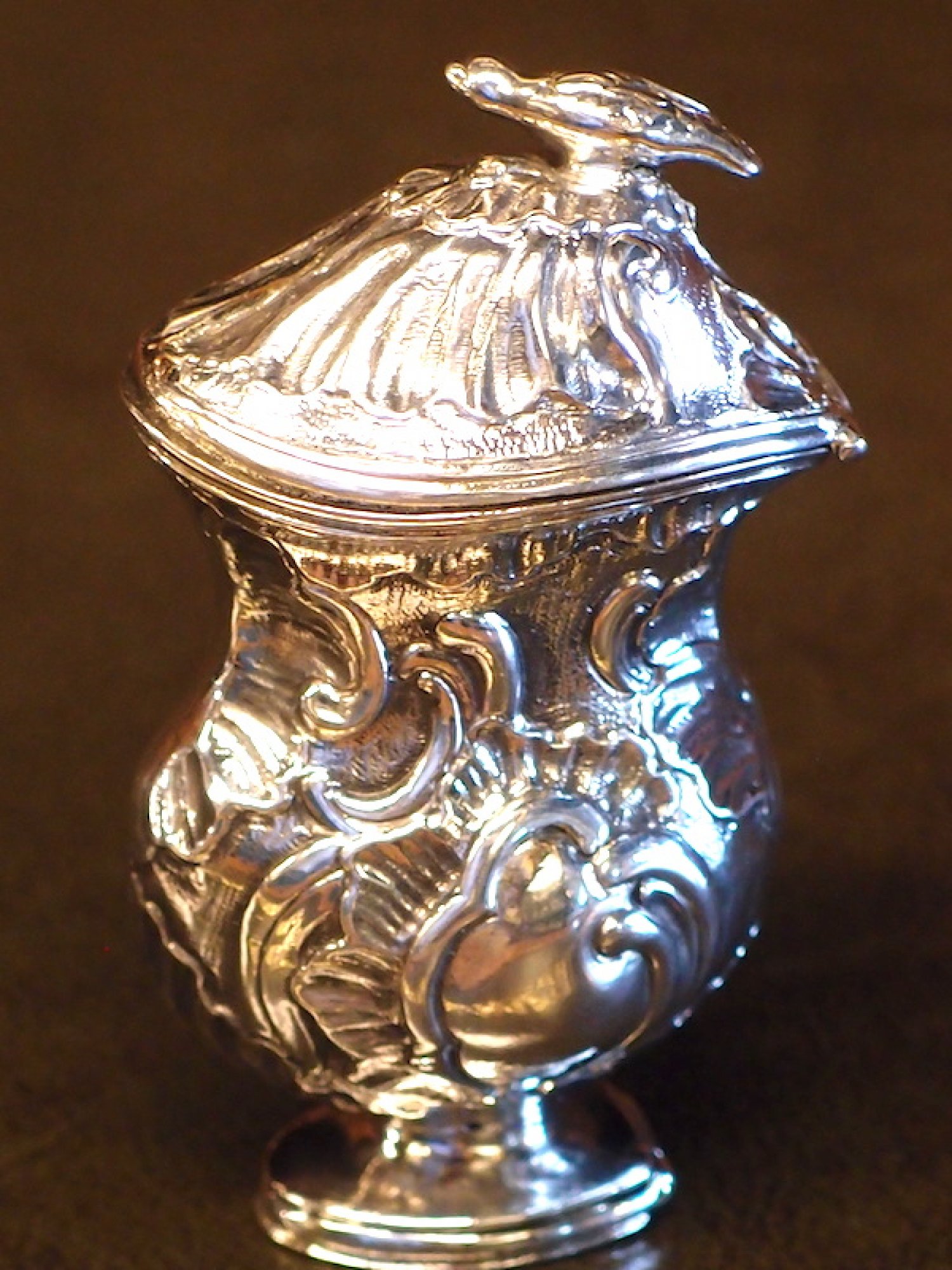 Rare C1760 Danish Silver Marriage Vinaigrette Box C1760 Roy's