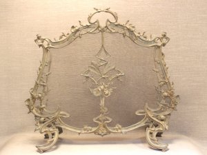 French Art Nouveau Bronze Fire Guard (one of three similar)