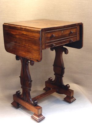  George IVth Regency Rosewood Work Table, Egyptian style.