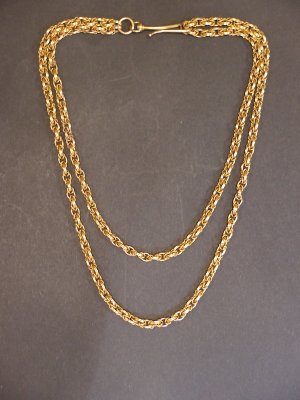   9ct Gold Byzantine type Necklace Chain