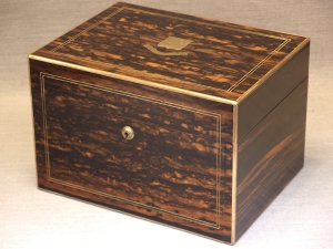 Coromandel Wood and Brass Dressing Case