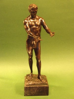 34 cm Bronze Athlete, Otto Hoffman  (1885-1915)