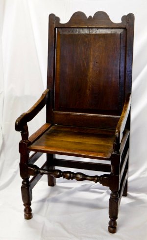 Late 17th Century English Oak wainscot chair