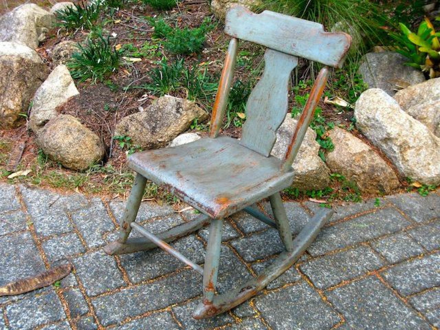 Early painted North American rocking chair