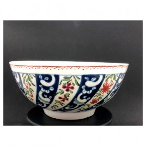 An exceptional Worcester, Dr Wall 1st period Queen Charlotte pattern slop bowl. 