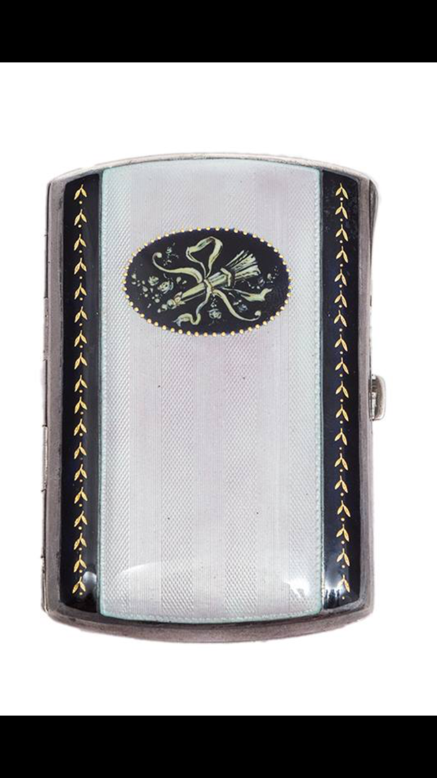A French Silver and Enamel Card Case