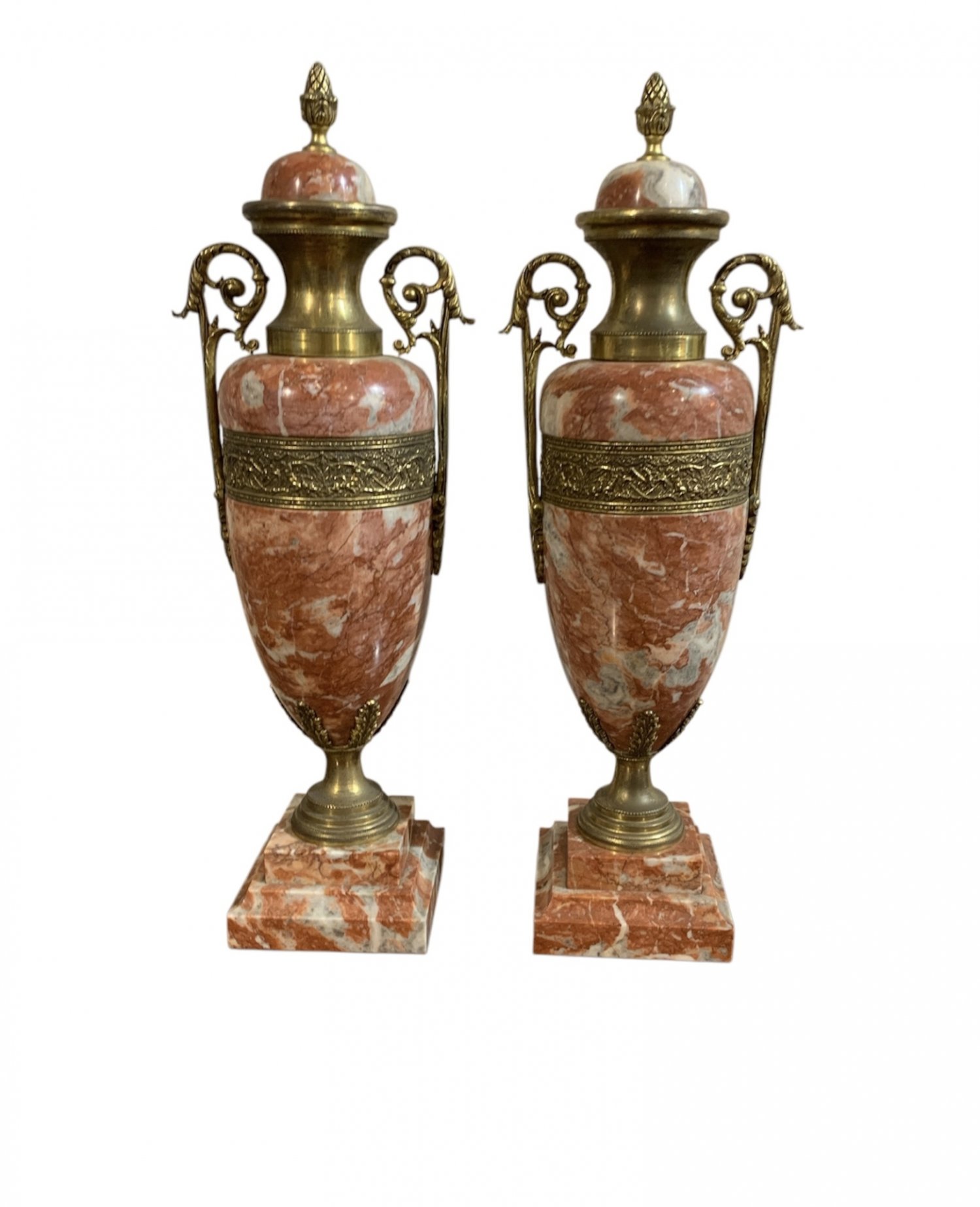 Pair of Marble Urns