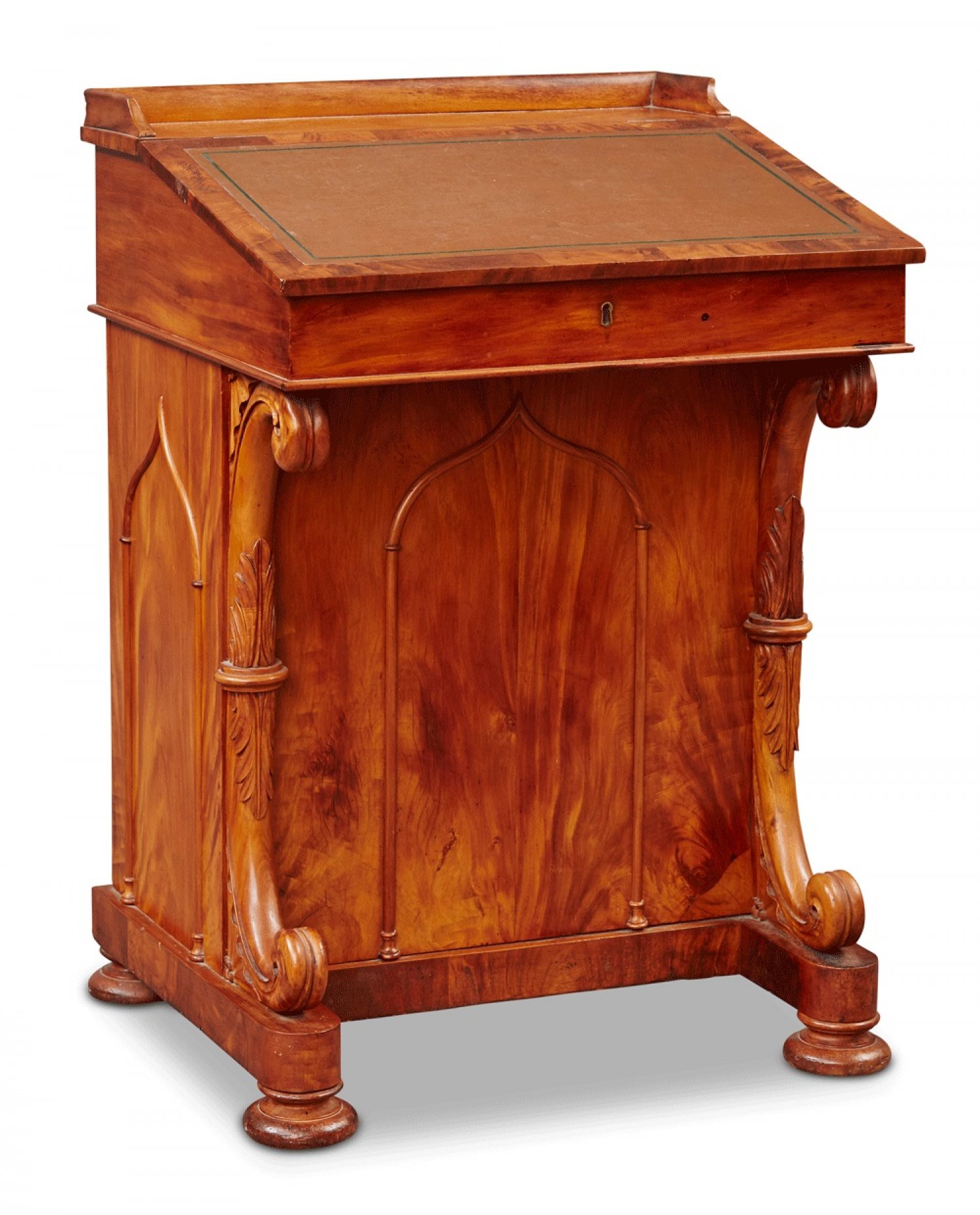 Rare 19th Century Satinwood Fitted Davenport.
