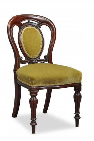 Superb Quality Set of 8 Victorian Mahogany Balloon Back Dining Chairs