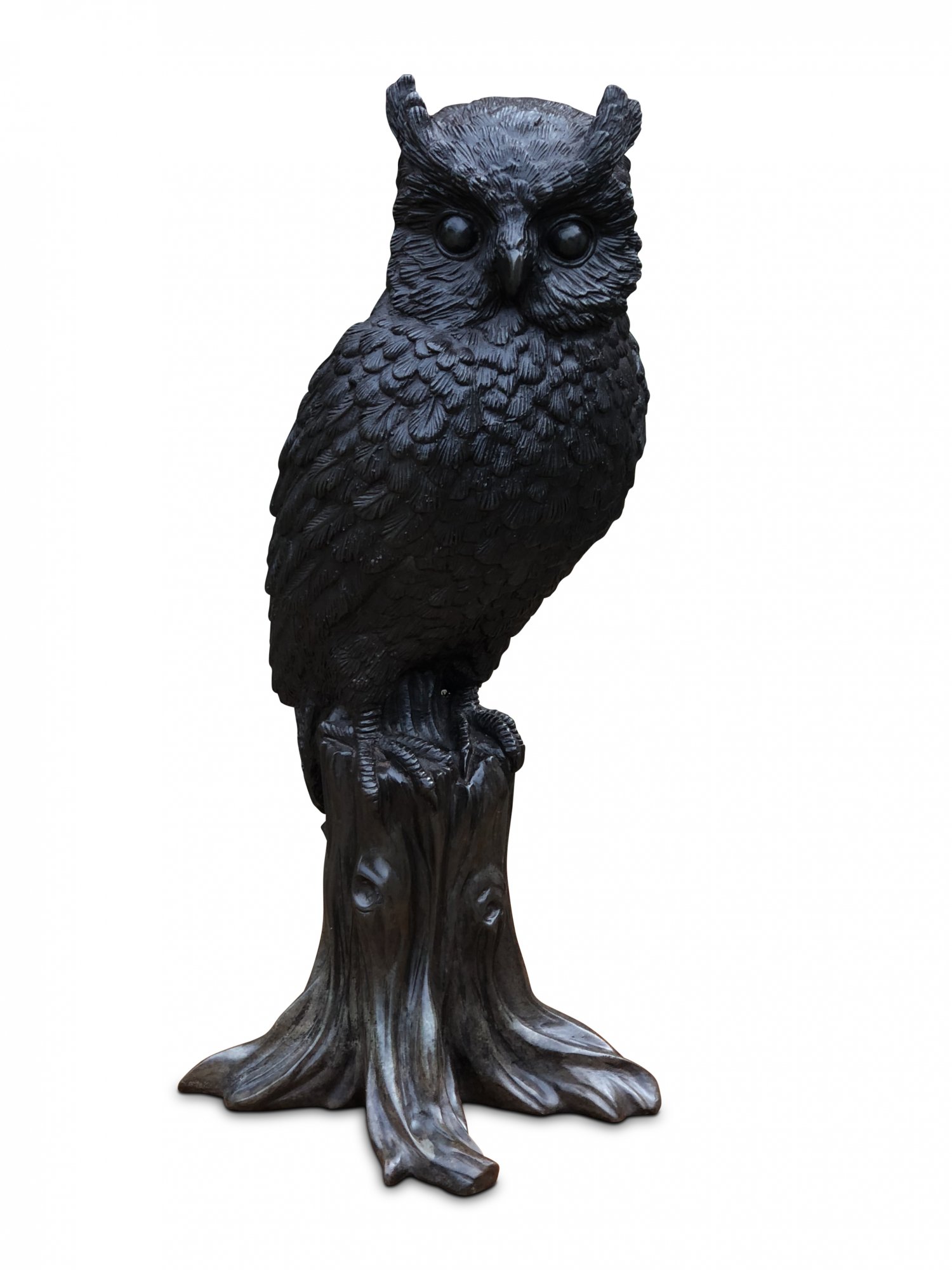 Early Twentieth Century Bronze Owl on Stump