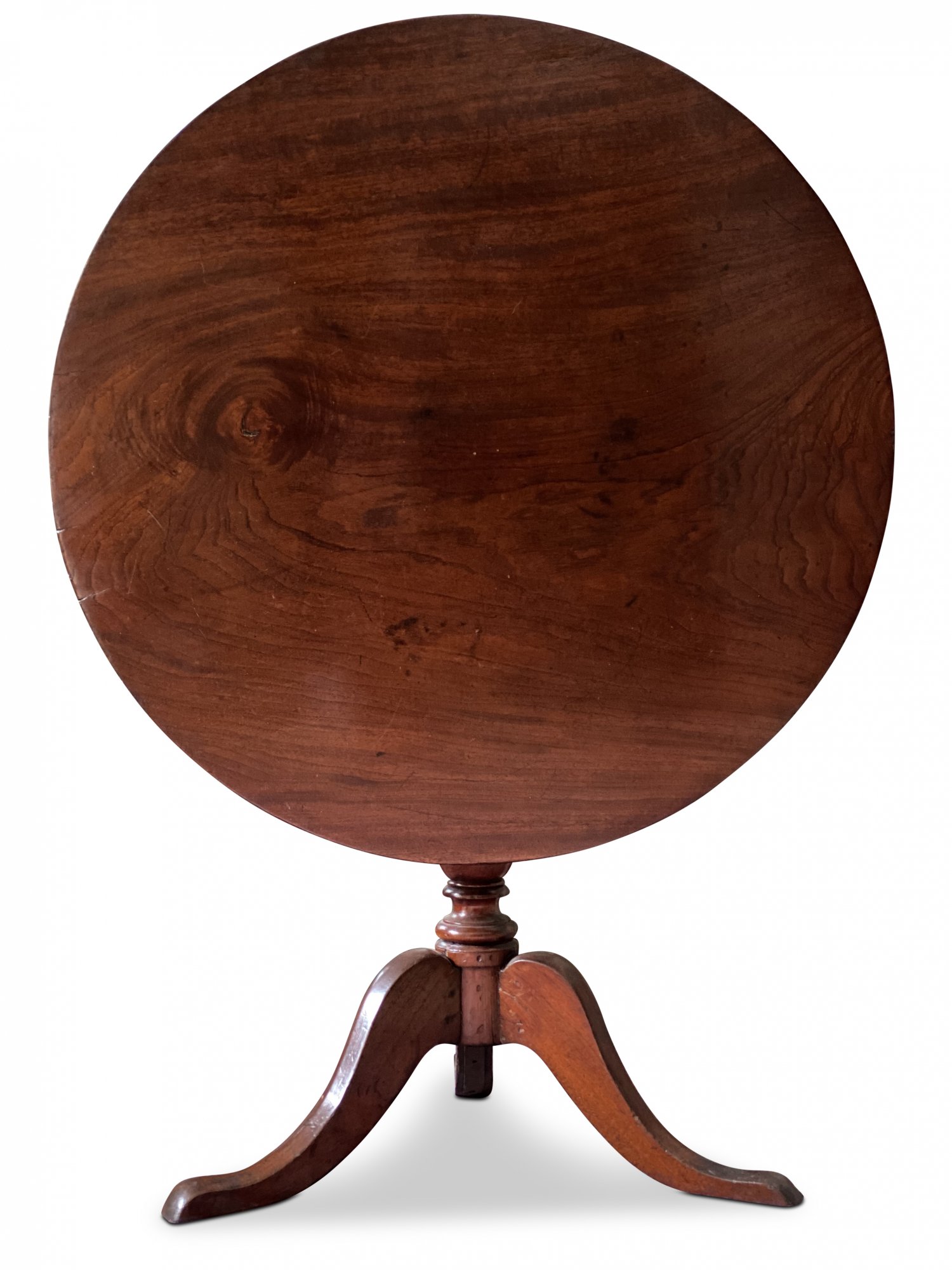 Early Australian colonial cedar round tilt-top occasional table