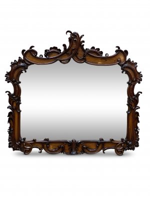Superb Early Victorian Rosewood Rococo Wall Mirror