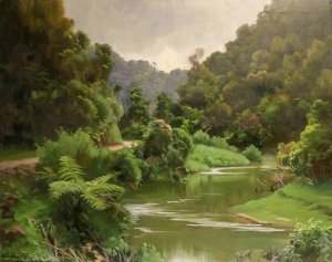 Ernest Buckmaster (1897 – 1968), Untitled – Spring Landscape, 76.5 x 97 cm, Oil on Canvas