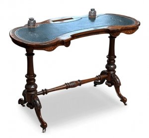 Victorian Burr Walnut Writing Desk